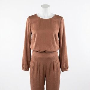 NEW LINE AND DOT all back tied top in mocha